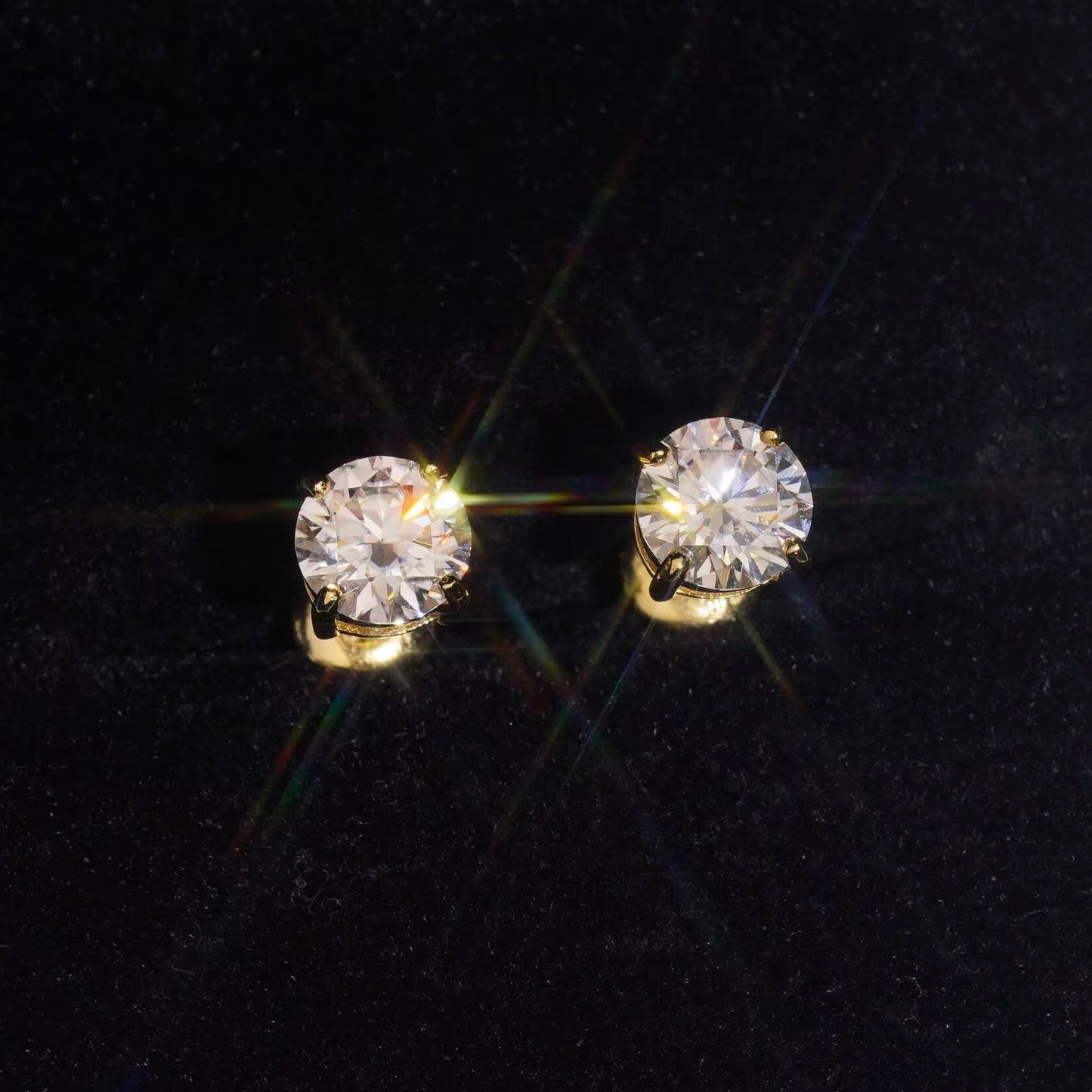 6.5mm Moissanite Stud Earrings – S925 Sterling Silver